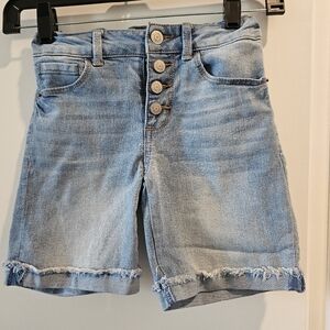 sz 6 reg Thereabouts distressed‎ adjustable waist denim shorts